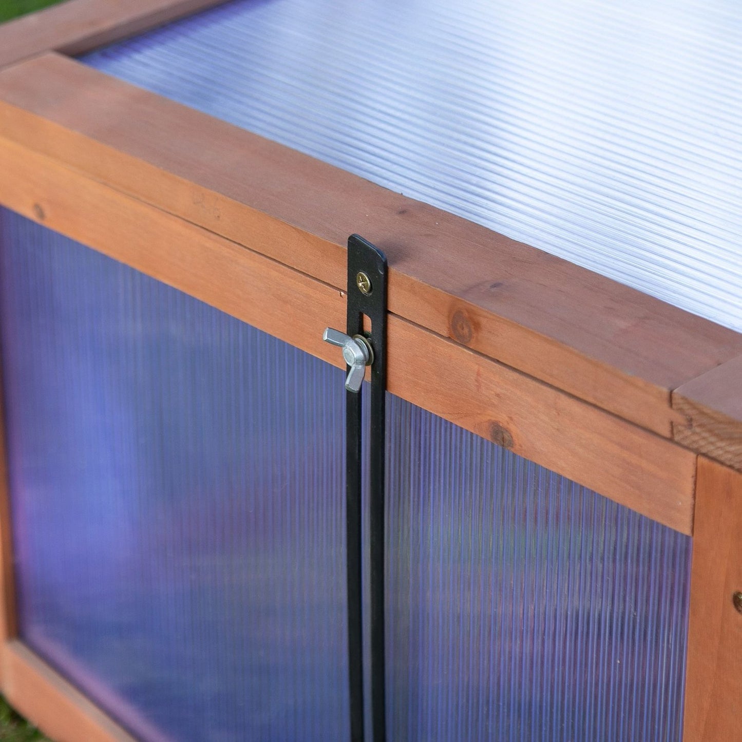 Mini Wooden Cold Frame - UV protected garden greenhouse