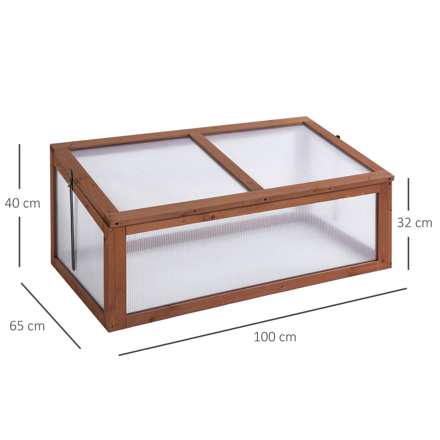 Mini Wooden Cold Frame - UV protected garden greenhouse