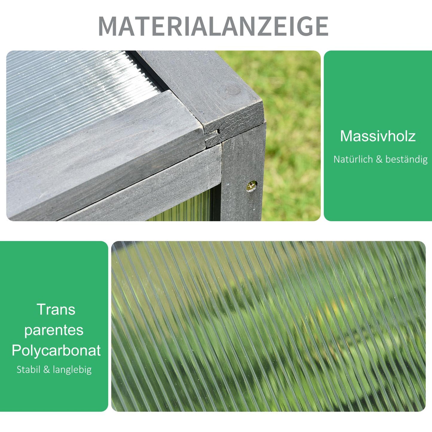 Mini greenhouse with UV protection, Winterproof, 100x65x40 cm