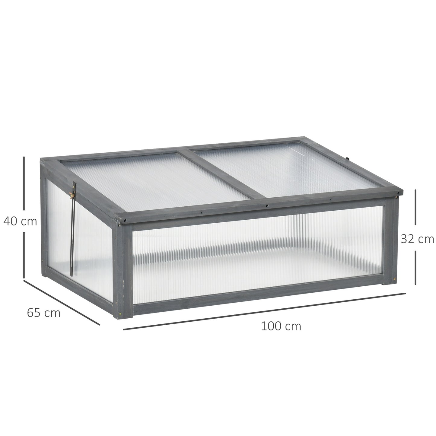 Mini greenhouse with UV protection, Winterproof, 100x65x40 cm