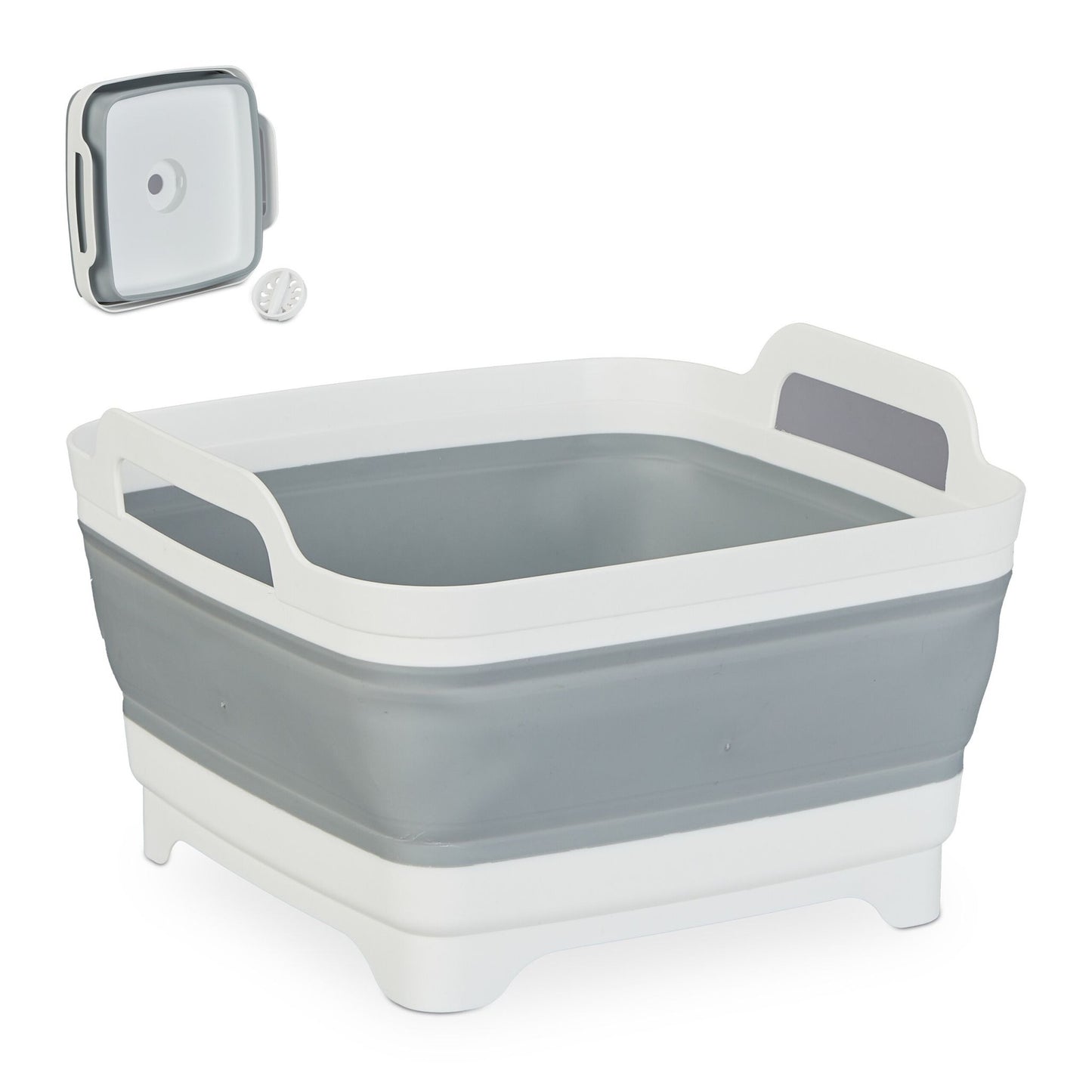 Collapsible Camping Sink Bowl with Drain, 9L Capacity