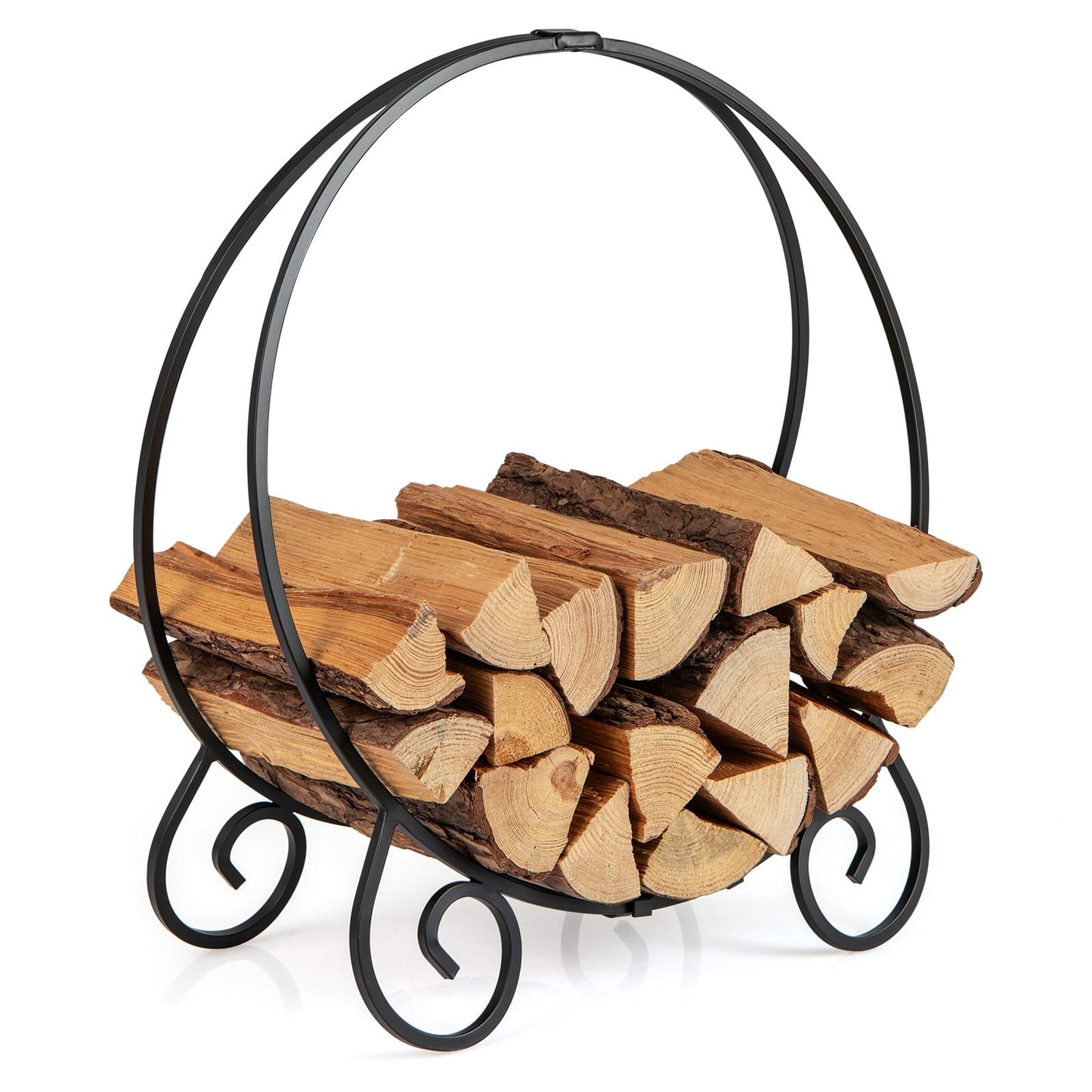 Collapsible Metal Firewood Rack, Indoor/Outdoor, 59 cm