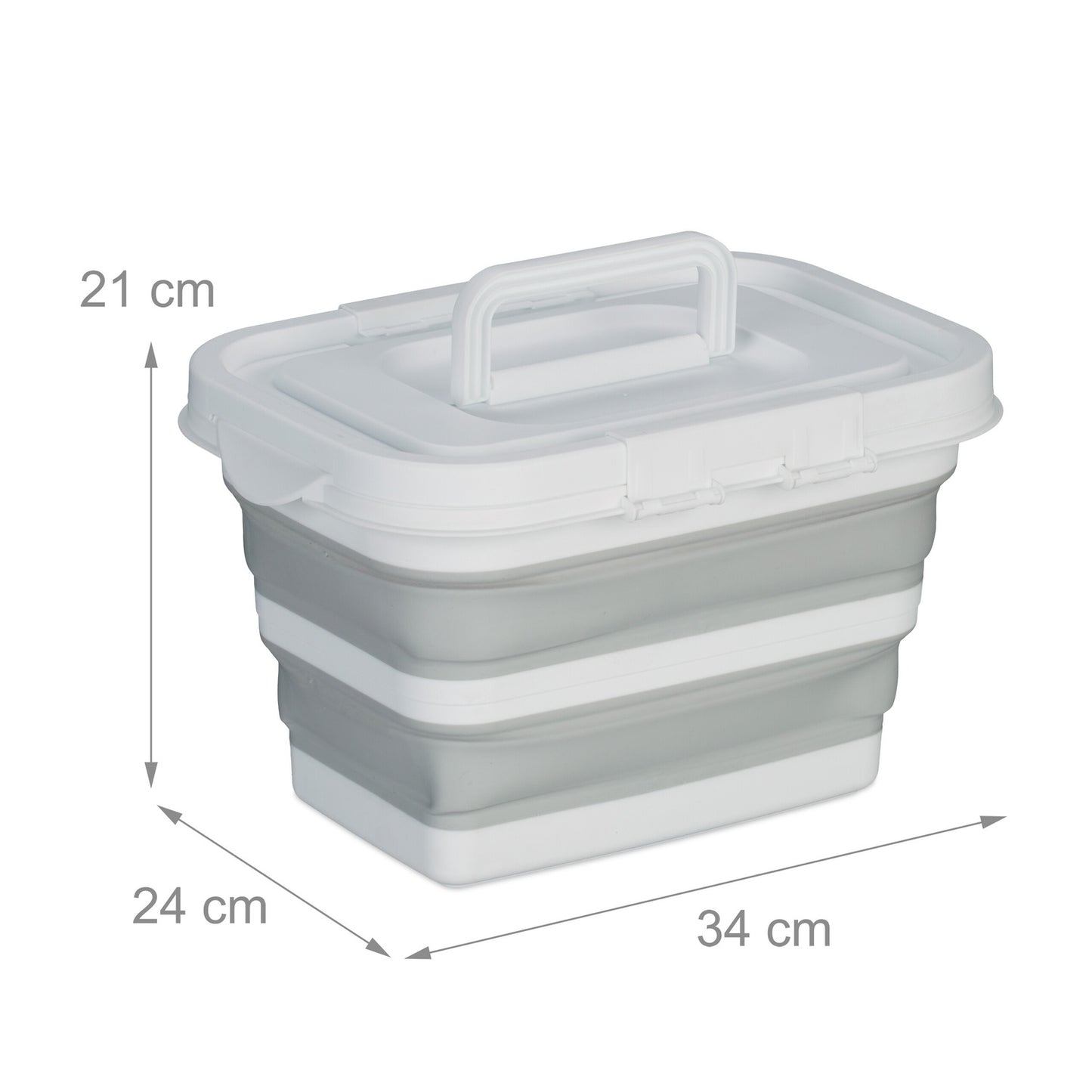 Collapsible basket with lid
