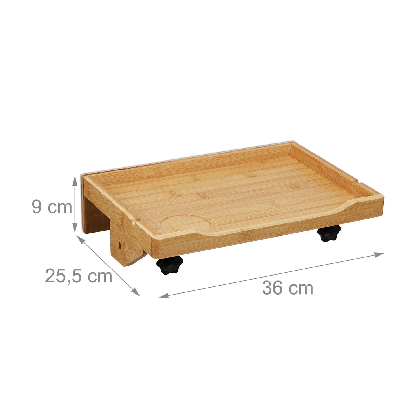 Collapsible bed shelf made of bamboo