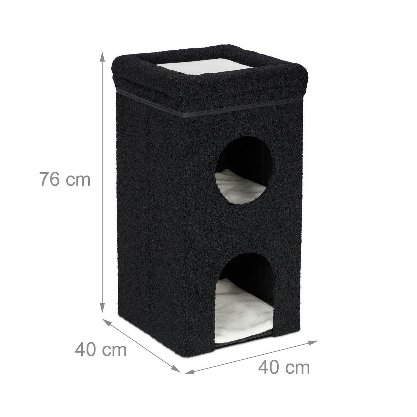 Collapsible cat hole in black