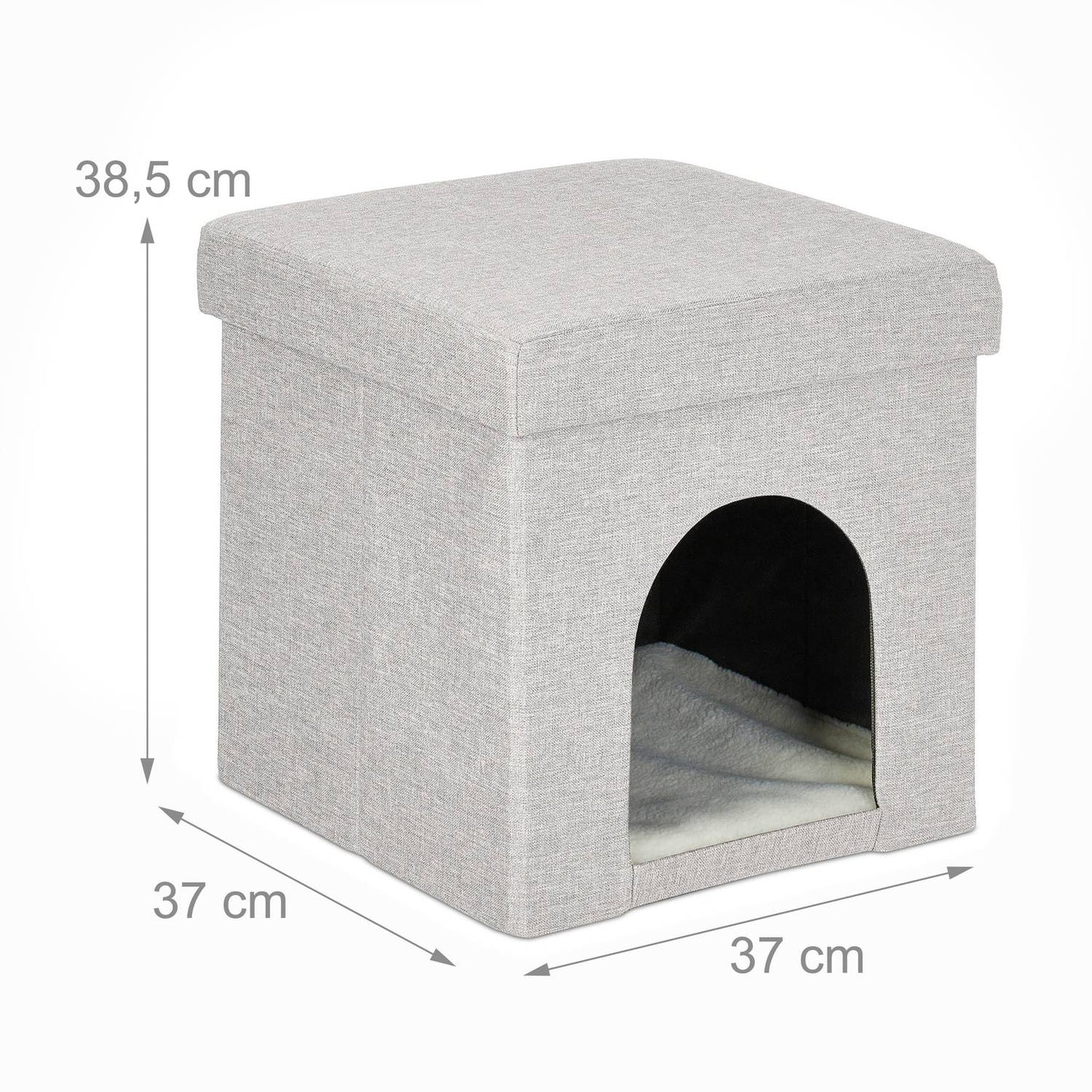 Collapsible cat pit beige