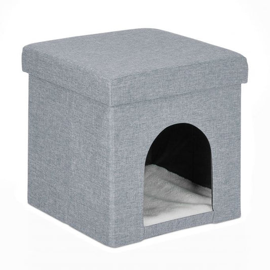 Collapsible cat pit light grey