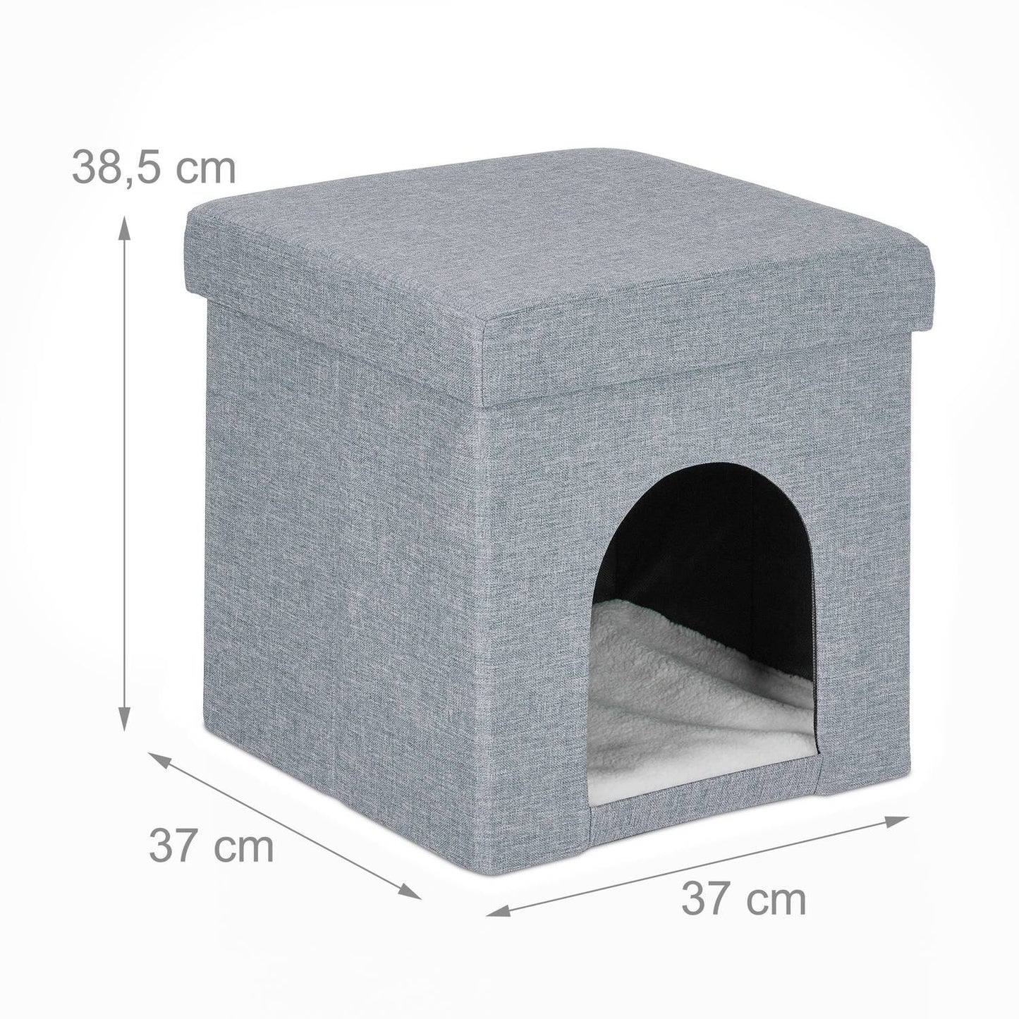Collapsible cat pit light grey