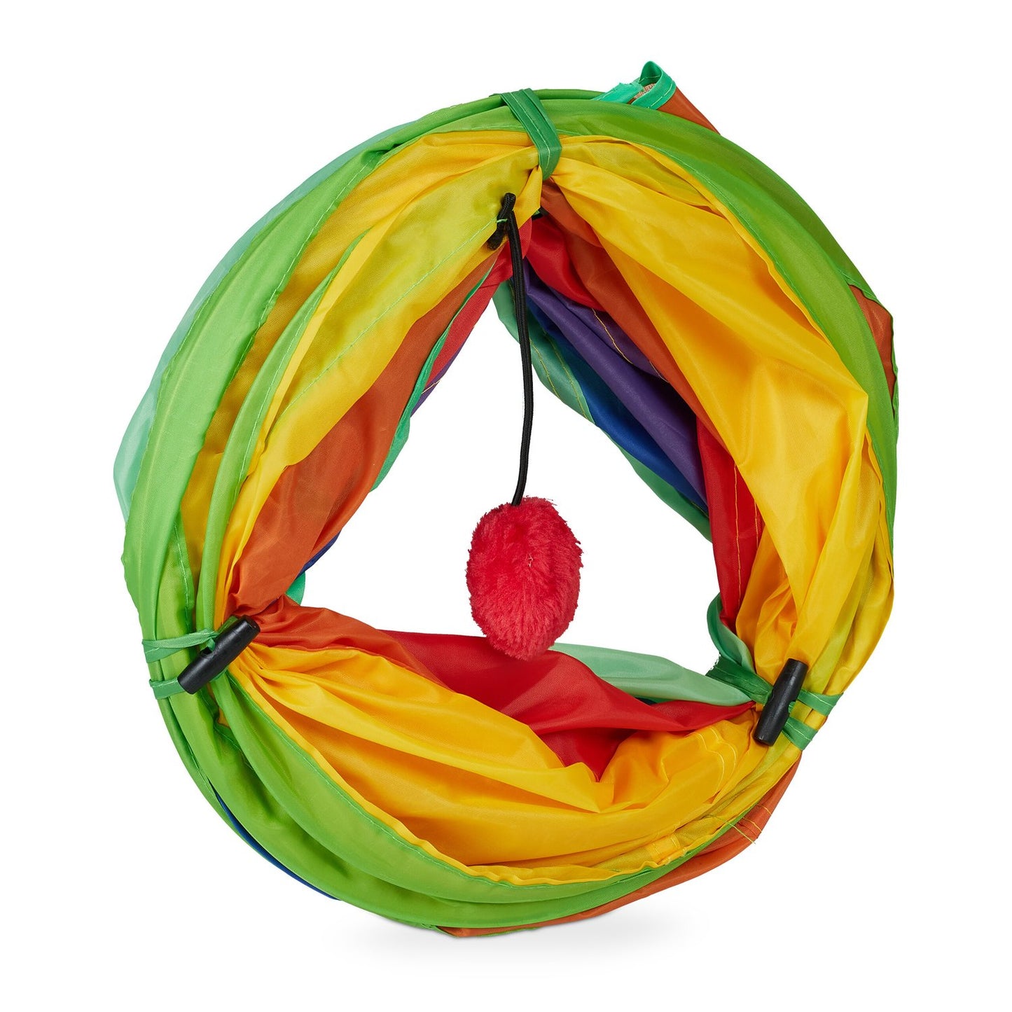 Collapsible cat tunnel in colorful colors