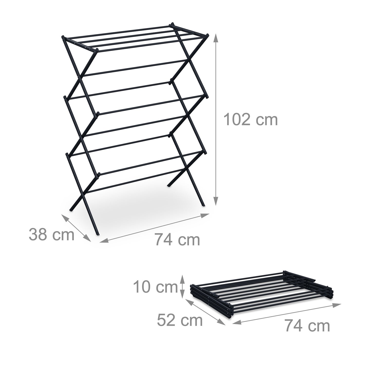 Collapsible clothes hanger with 50 clips