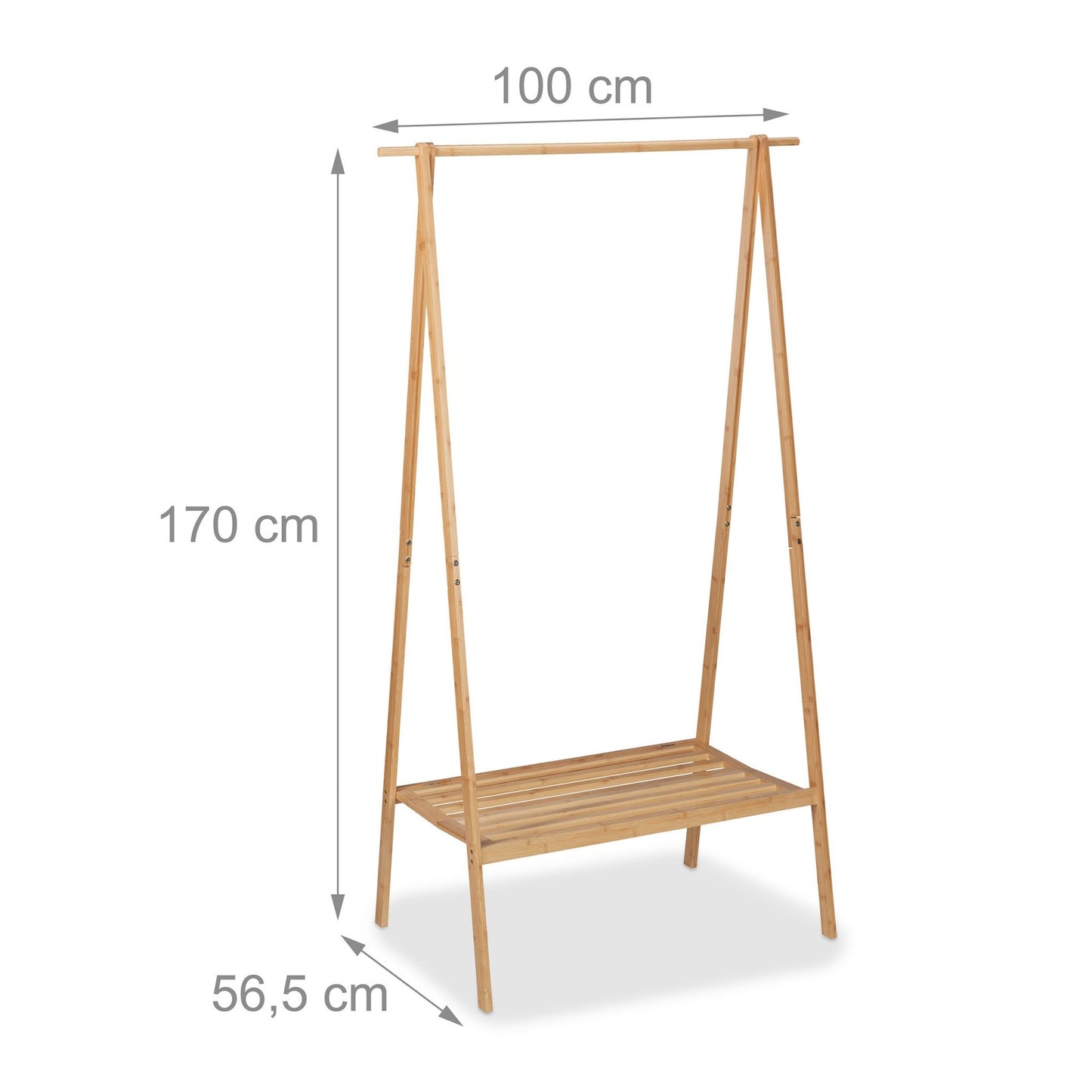 Collapsible clothes rack with shelf