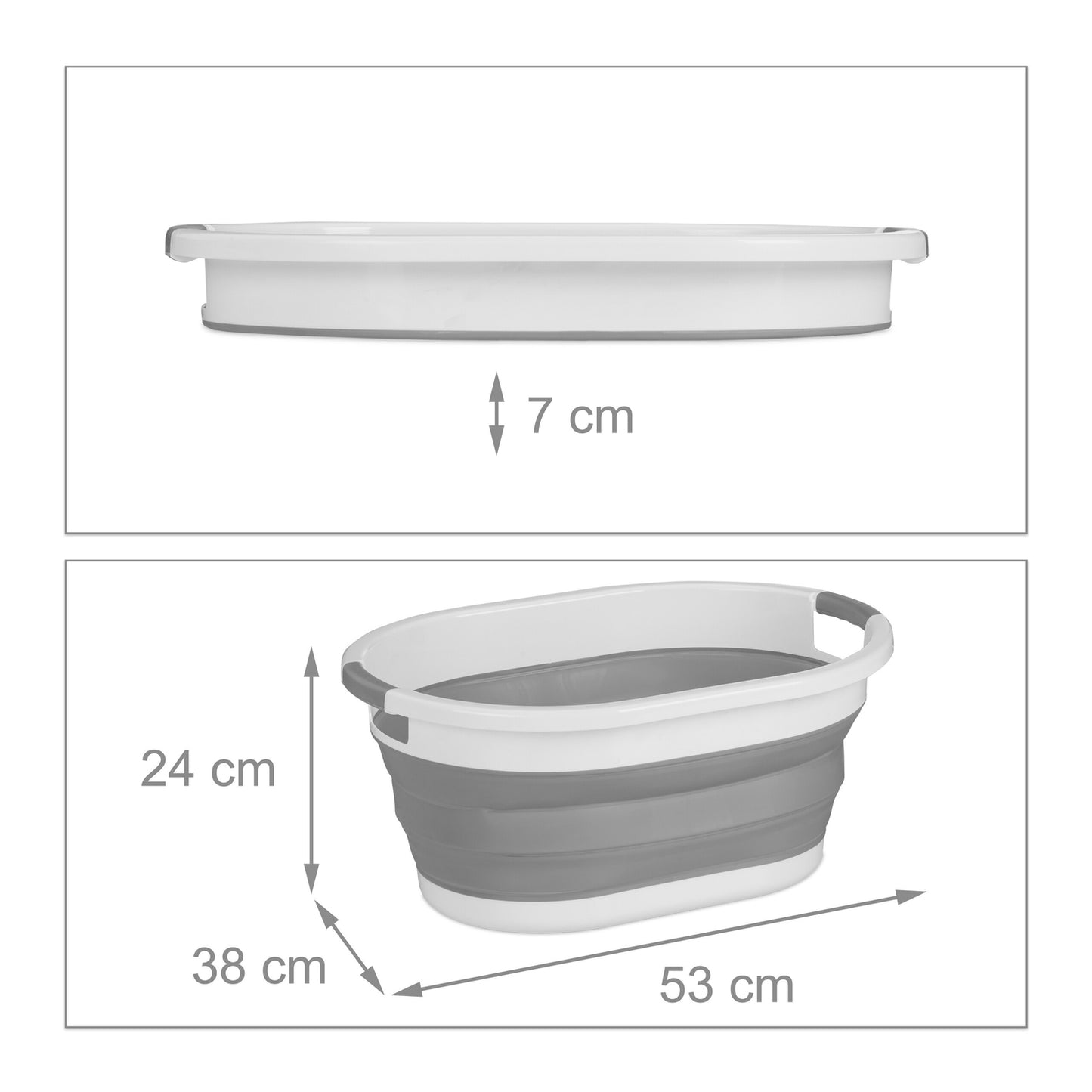Collapsible laundry basket 22 liters