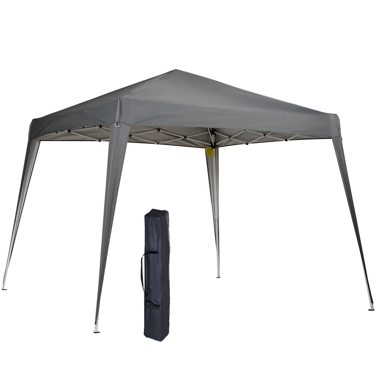 Collapsible party tent with carrying bag, 2.4x2.4M Steel grey