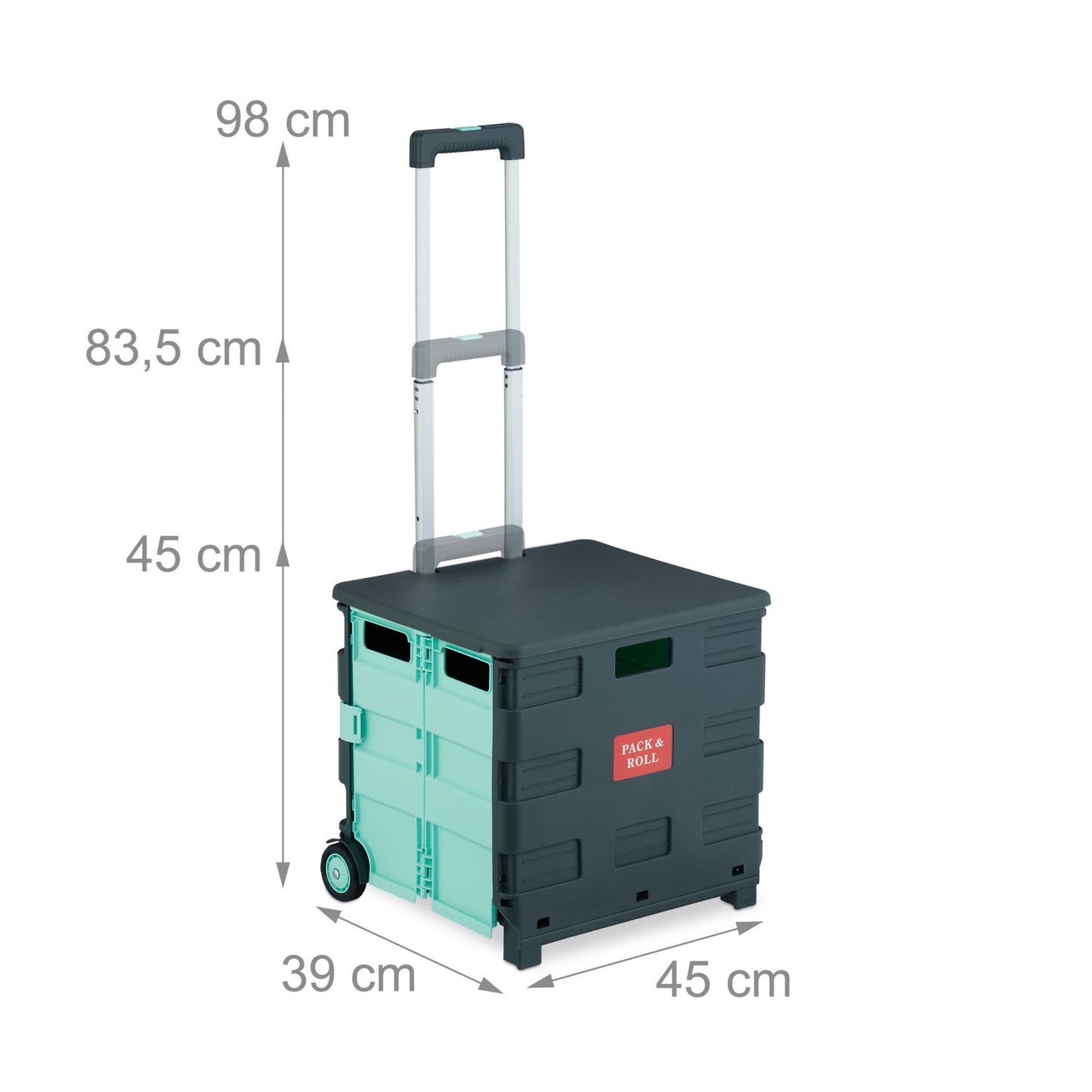 Collapsible shopping cart with lid