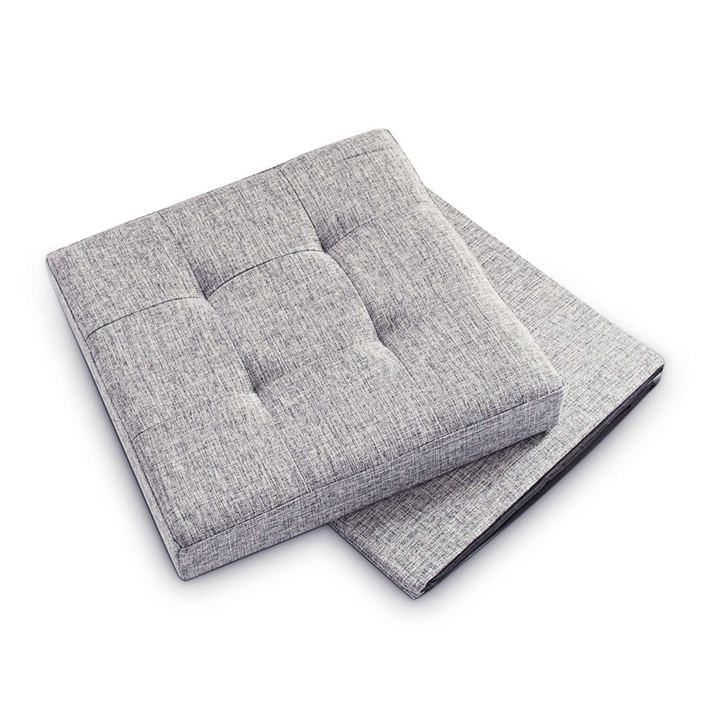 Collapsible stool with linen fabric storage