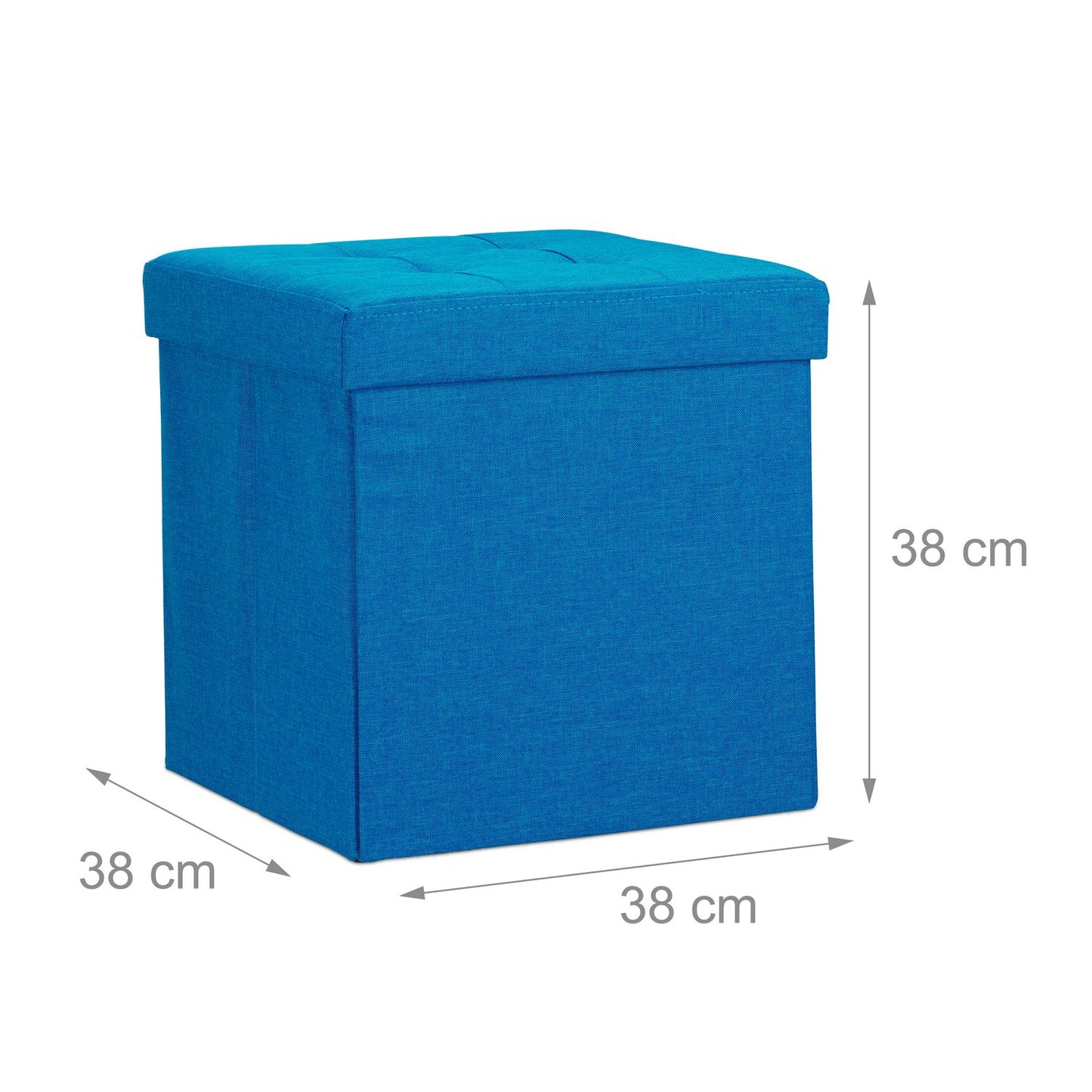 Collapsible stool with linen fabric storage
