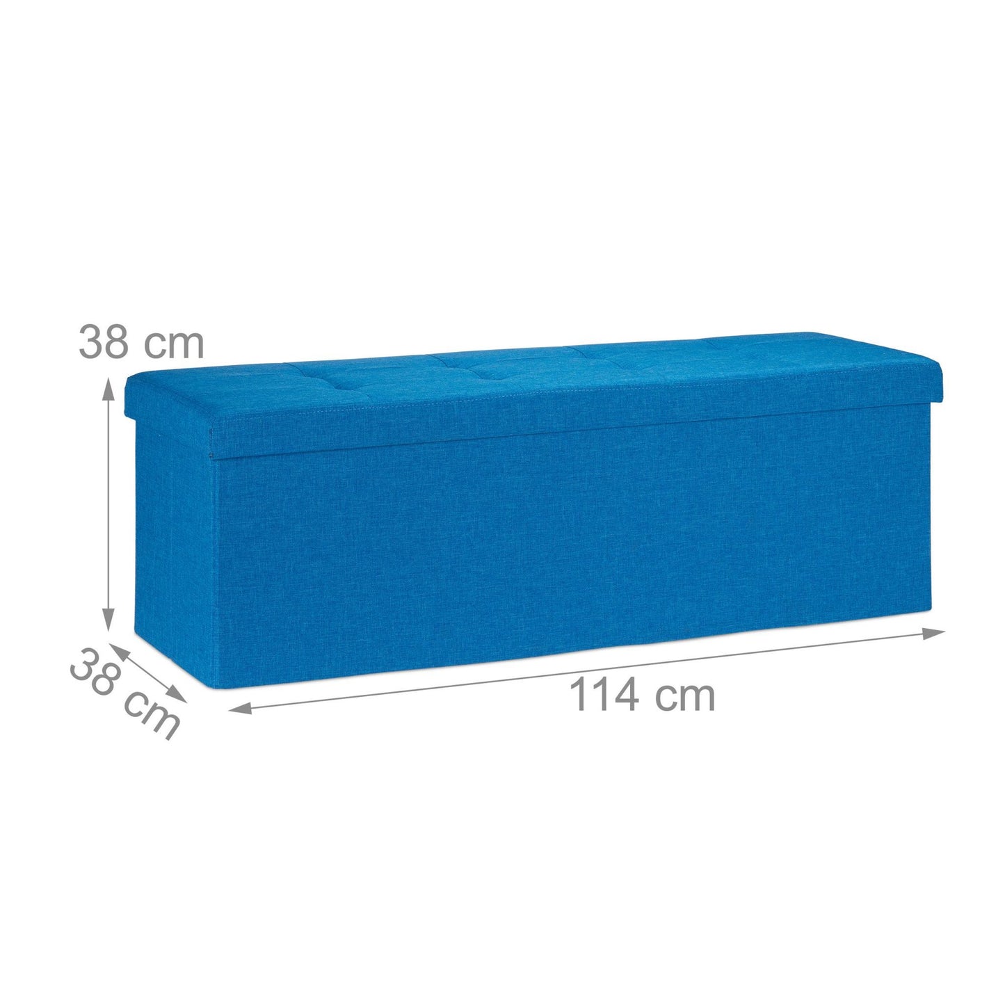 Collapsible storage bench linen fabric