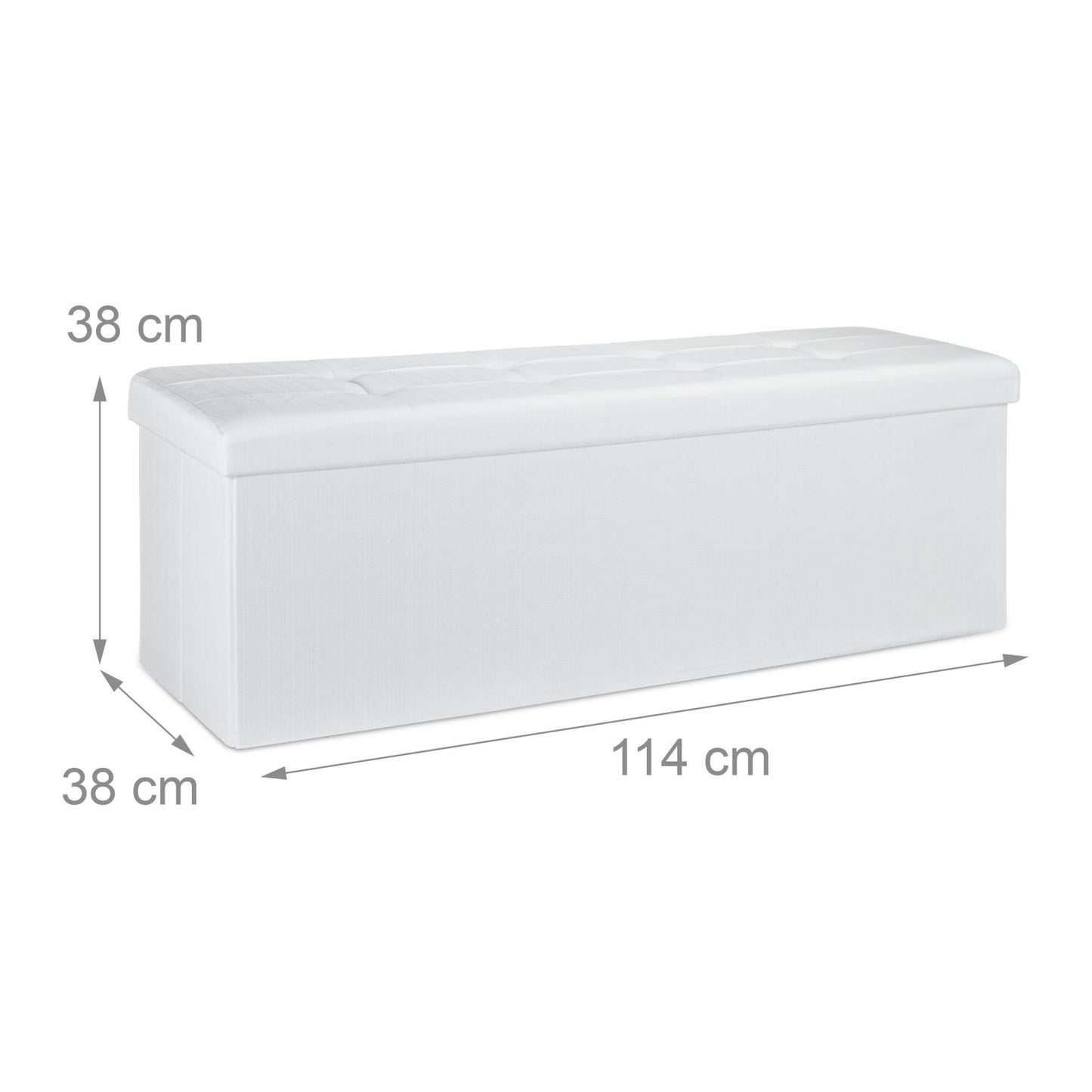 Collapsible storage bench linen fabric