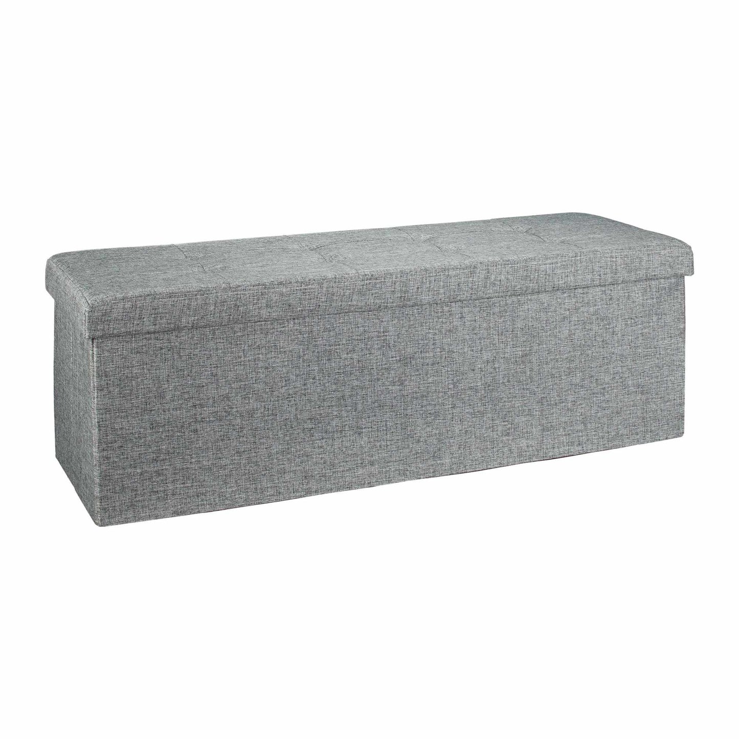 Collapsible storage bench linen fabric