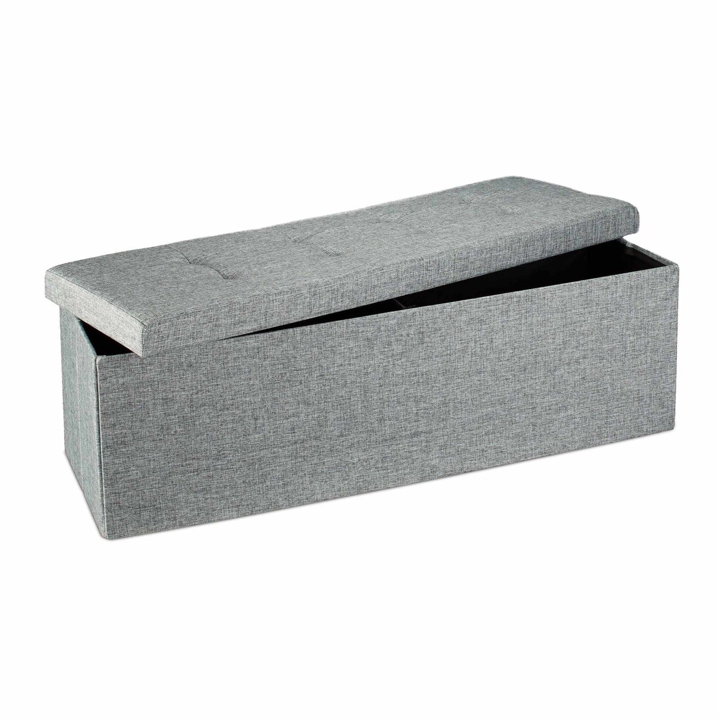 Collapsible storage bench linen fabric