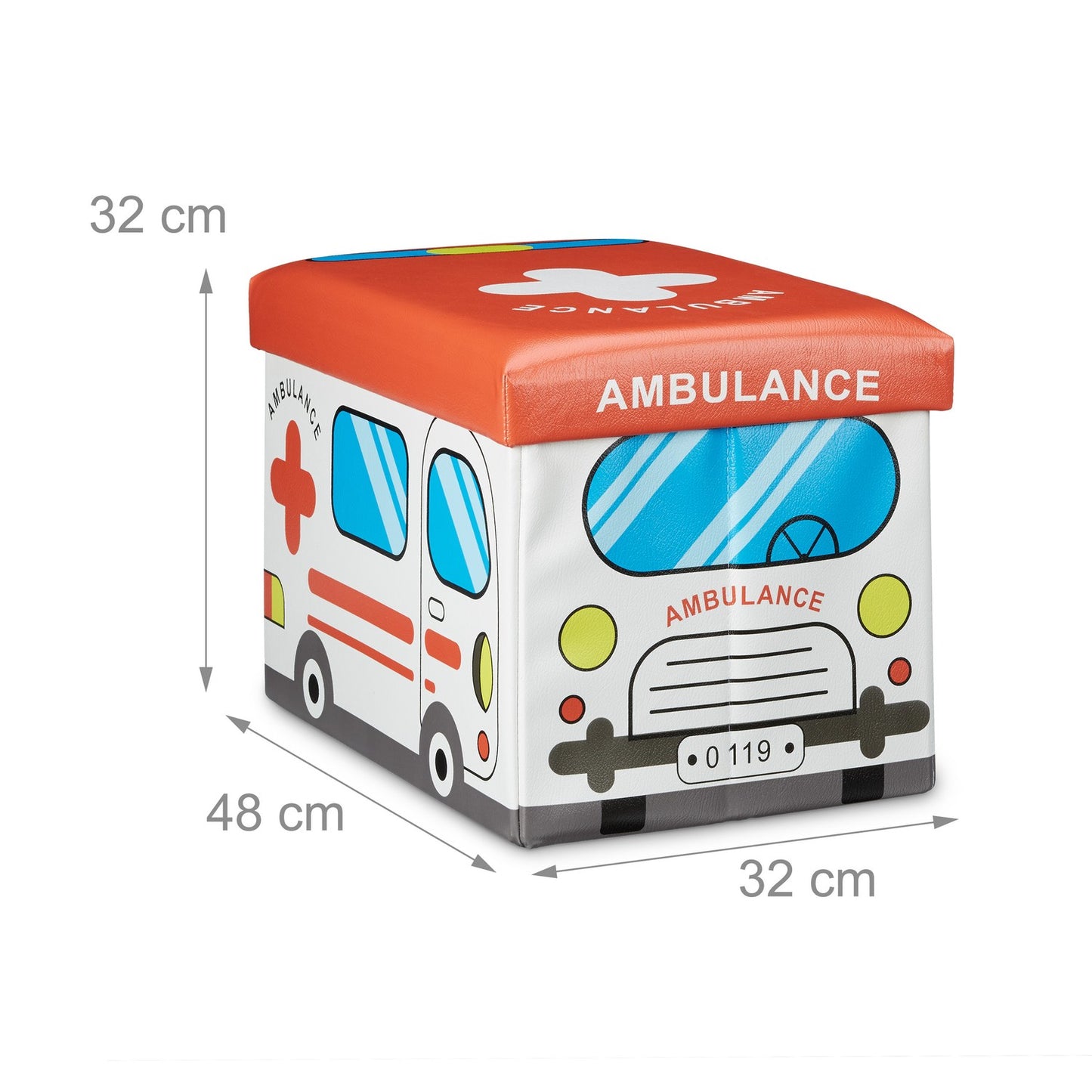 Collapsible toy box with storage space