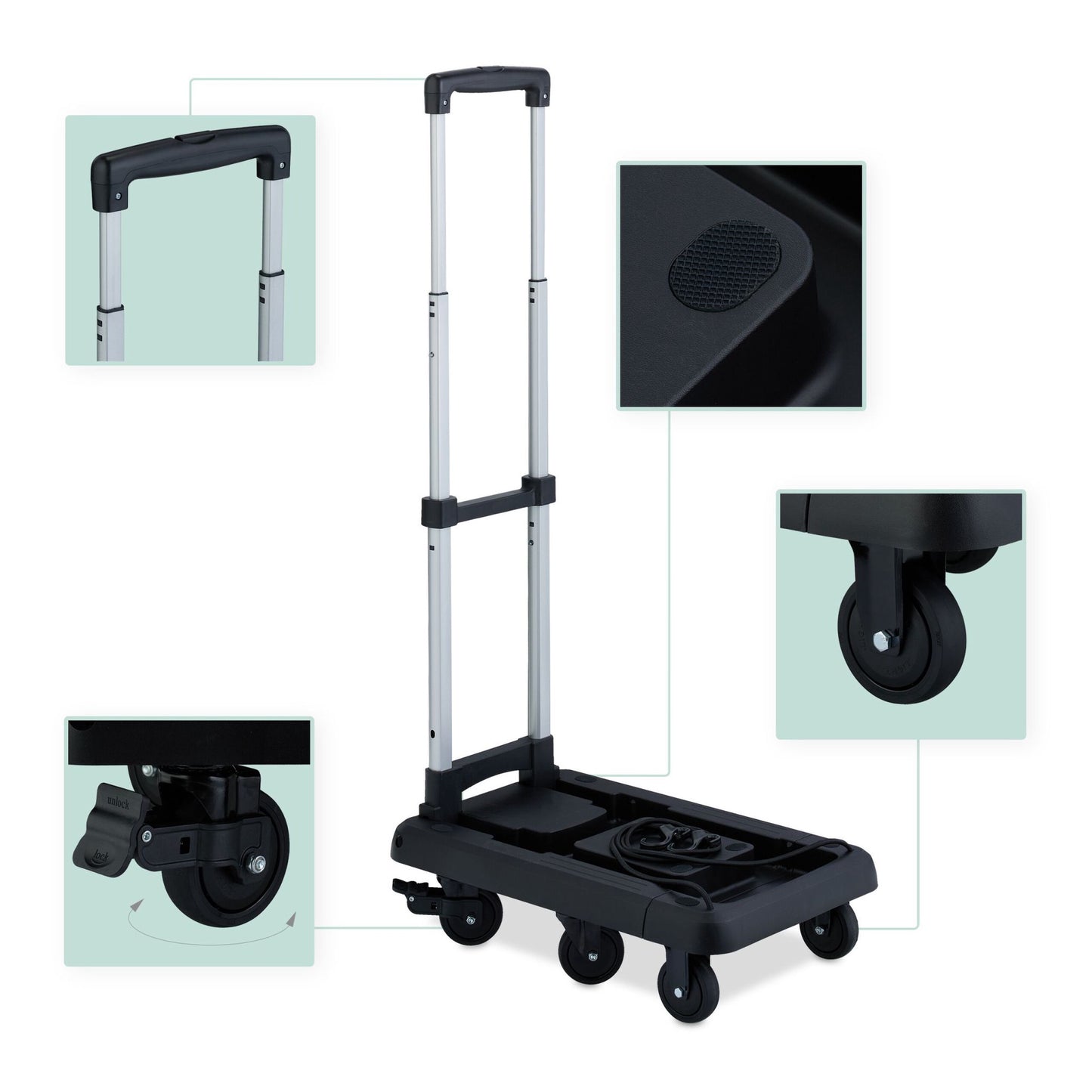Collapsible transport trolley