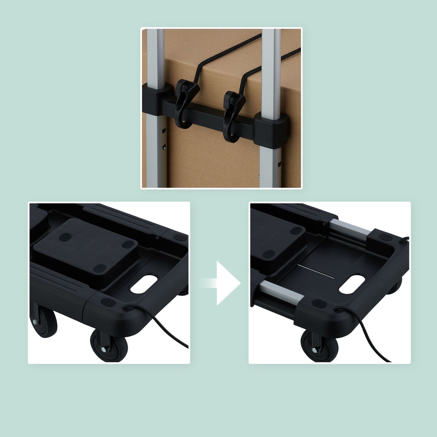 Collapsible transport trolley