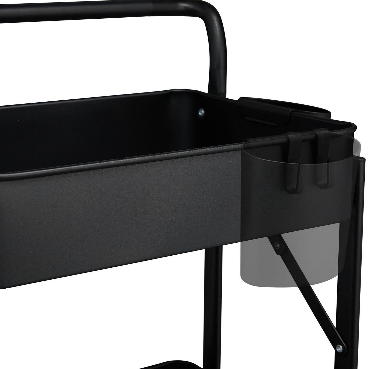 Collapsible trolley with 3 shelves