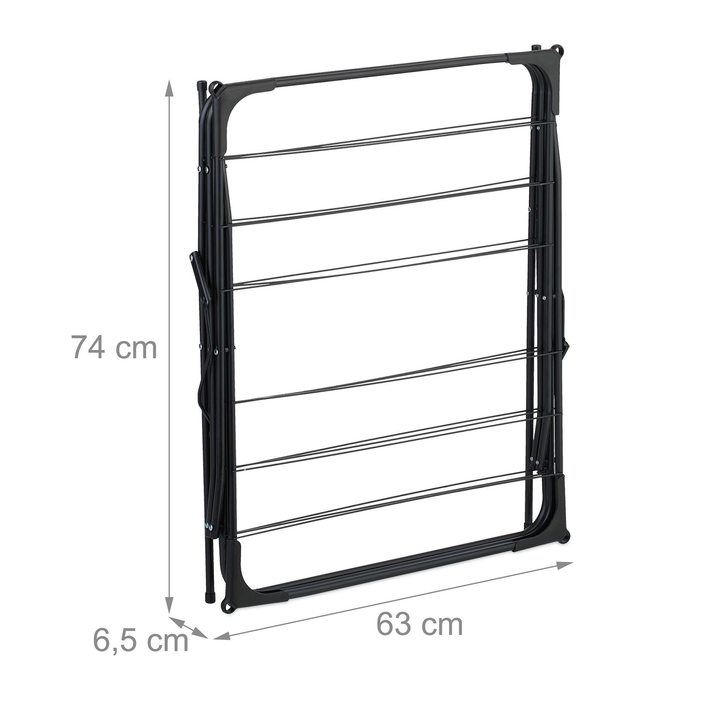 Collapsible washing rack with 50 clips