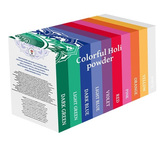 Colored Holi powder - set of 10x100g