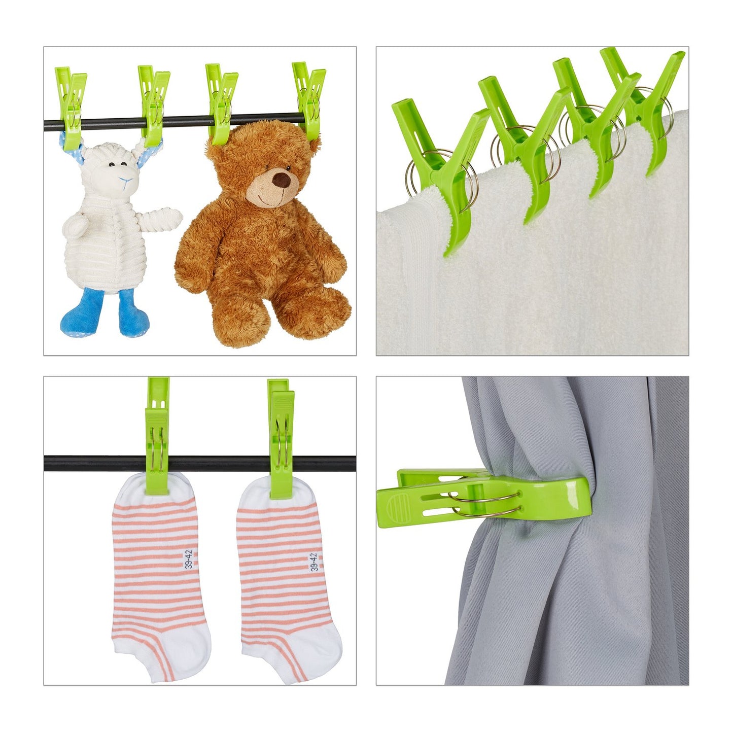 Colorful clips for beach towels - 16 pcs