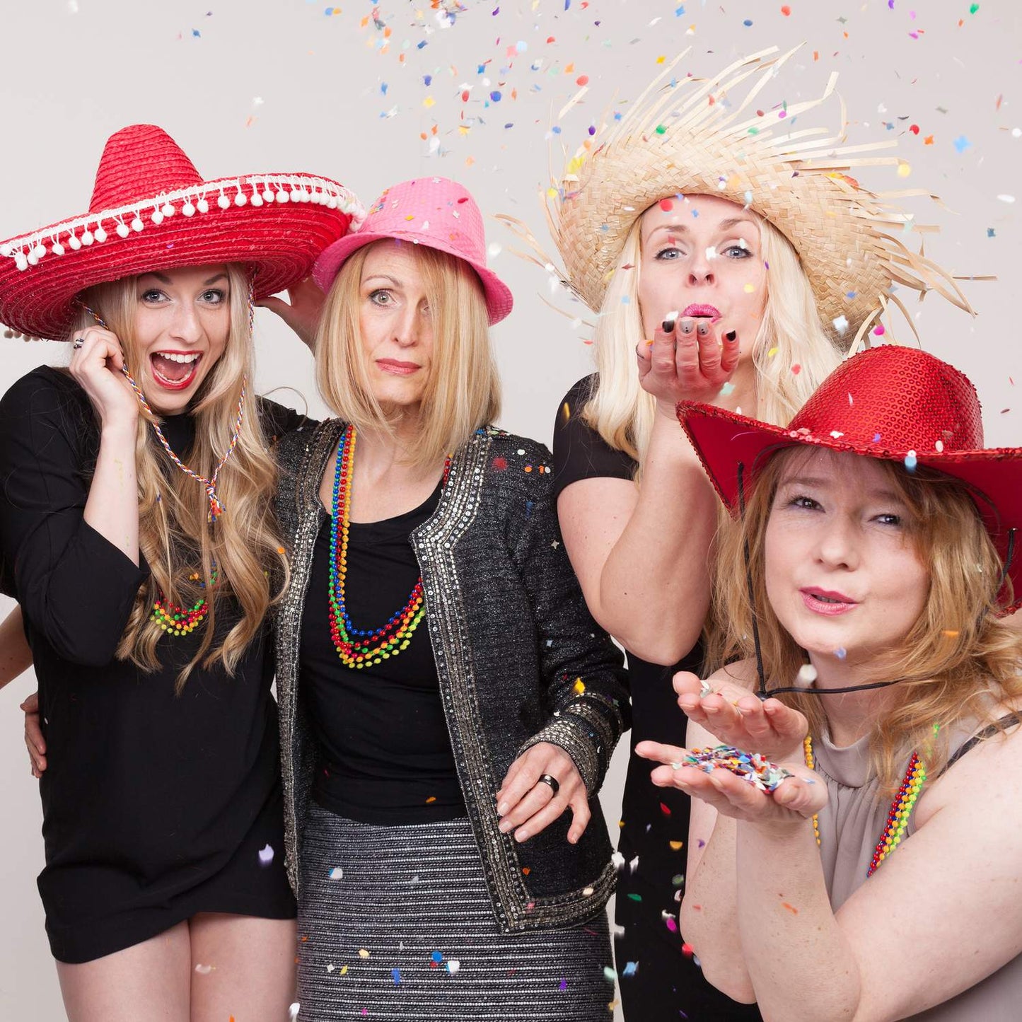 Colorful necklace with 12 neon beads