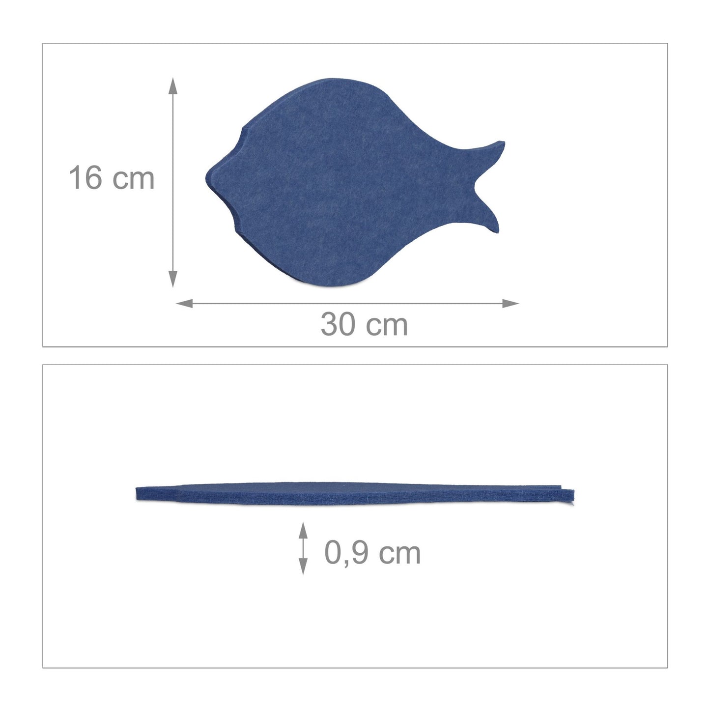 Colorful pin board made of felt - fish - 6 pcs