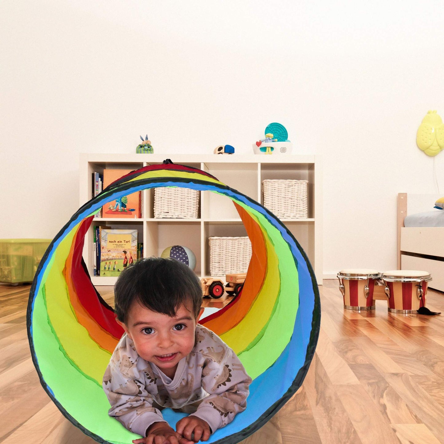 Colorful play tunnel