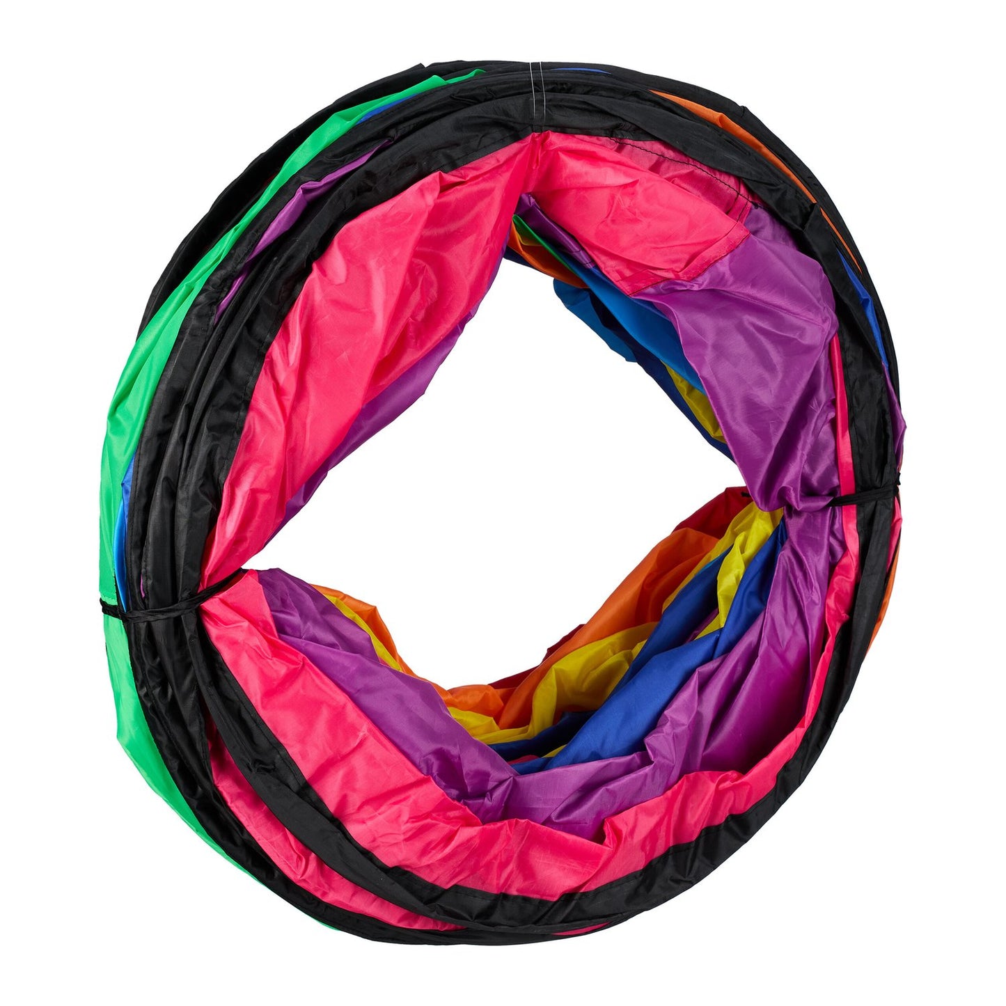 Colorful play tunnel with 4 pipes