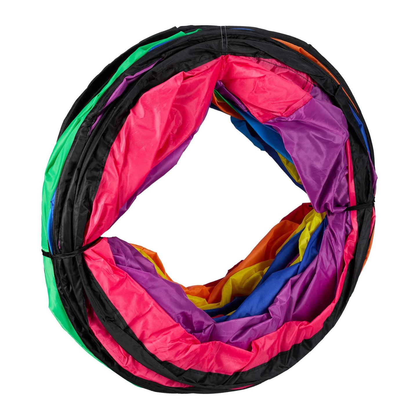 Colorful play tunnel with 4 pipes