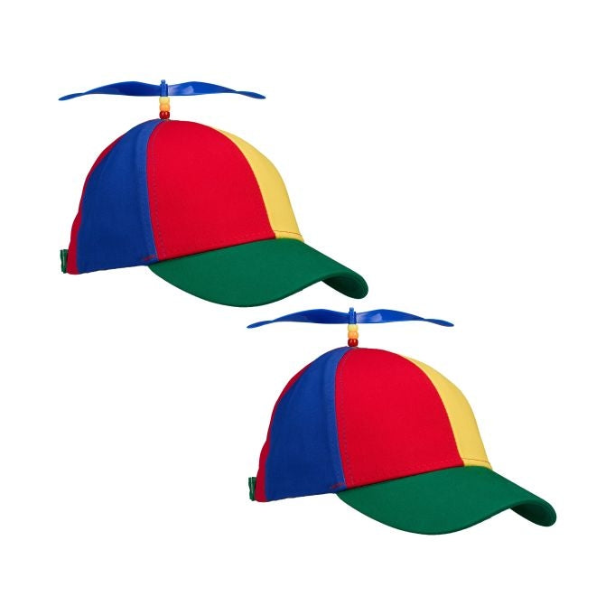 Colorful propeller hat 2-pack