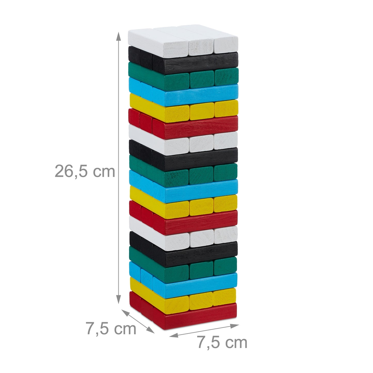 Colorful wooden swing tower