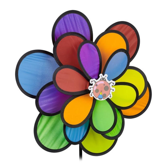 Colourful flower wind spinner