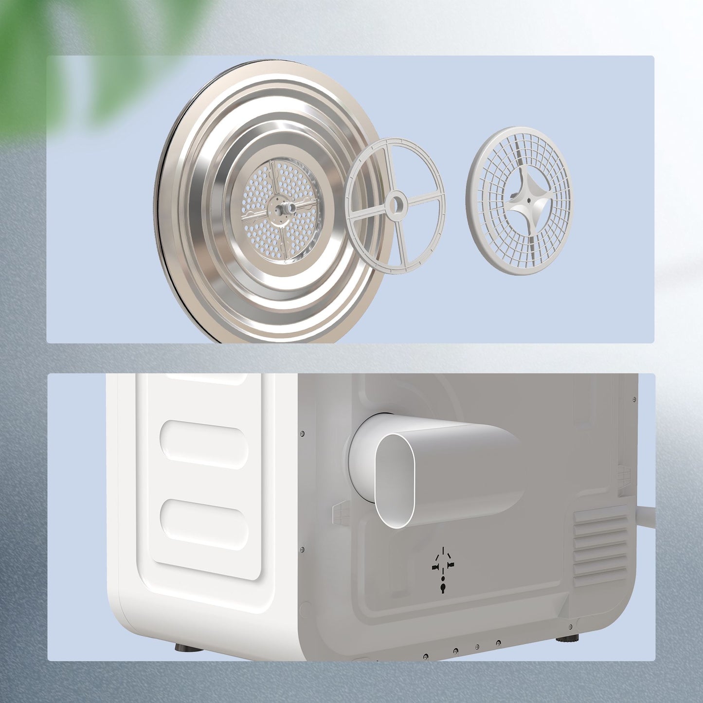 Compact 4kg Front Load Dryer with Stainless Drum, 800W
