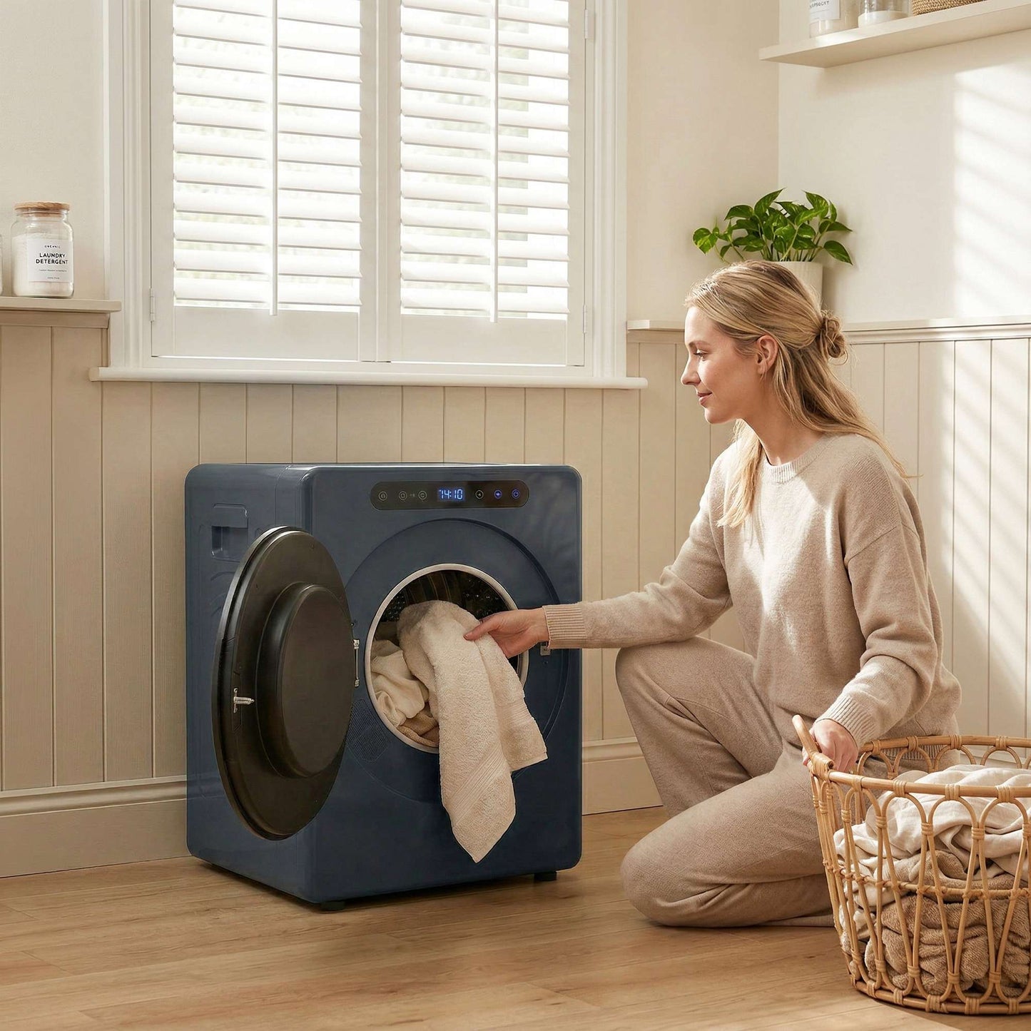 Compact 5kg Front Load Dryer with Stainless Drum, 1000W