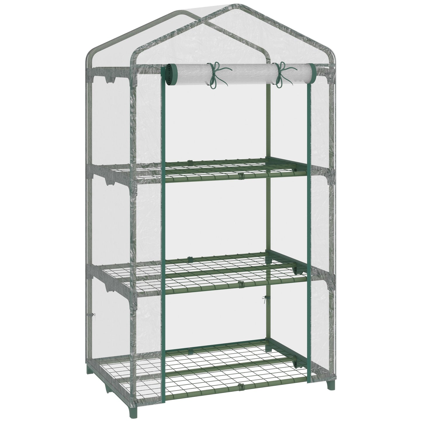 Compact Balcony Greenhouse with Shelves, Weatherproof, 125 cm