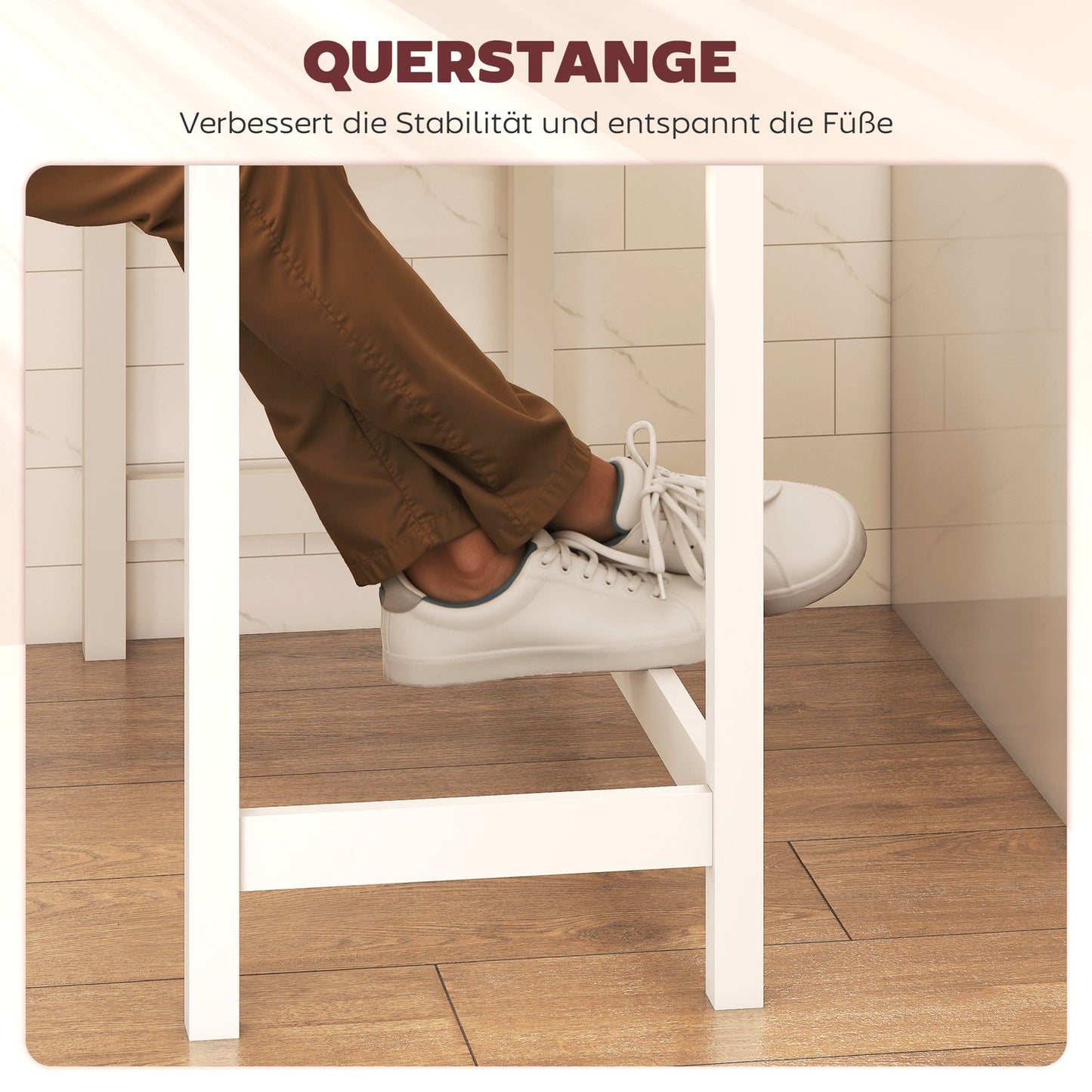 Compact Bar Table for 2, Oak Finish, Rubberwood