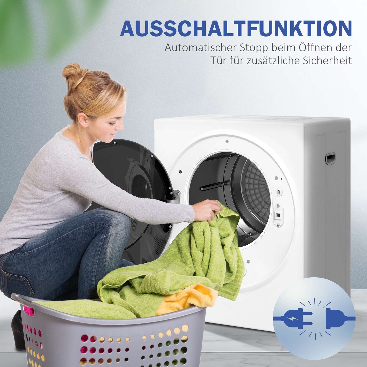 Compact Clothes Dryer, 360 Turbo Drum, 4kg Capacity
