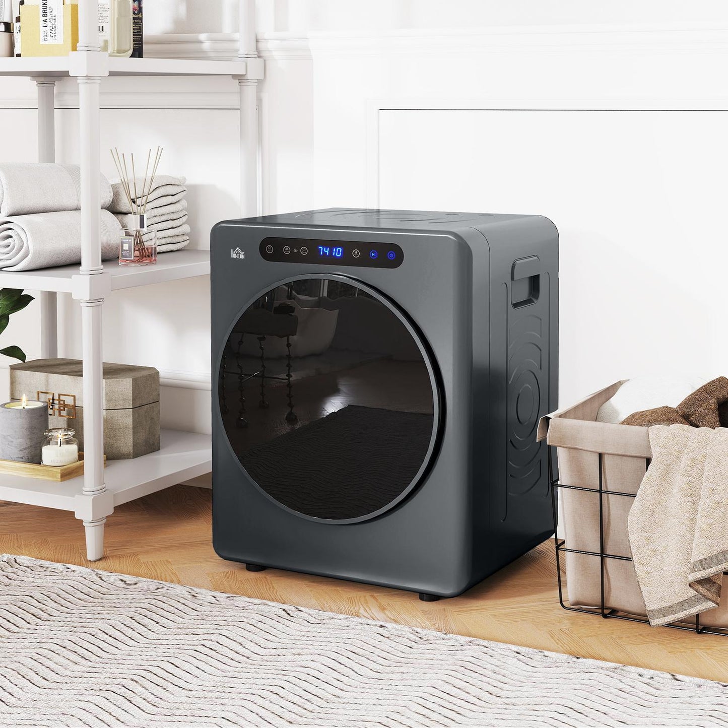 Compact Clothes Dryer, 4kg Capacity, 6 Programs, Touch Control