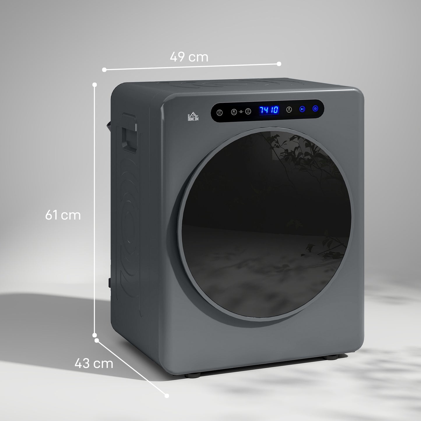 Compact Clothes Dryer, 4kg Capacity, 6 Programs, Touch Control