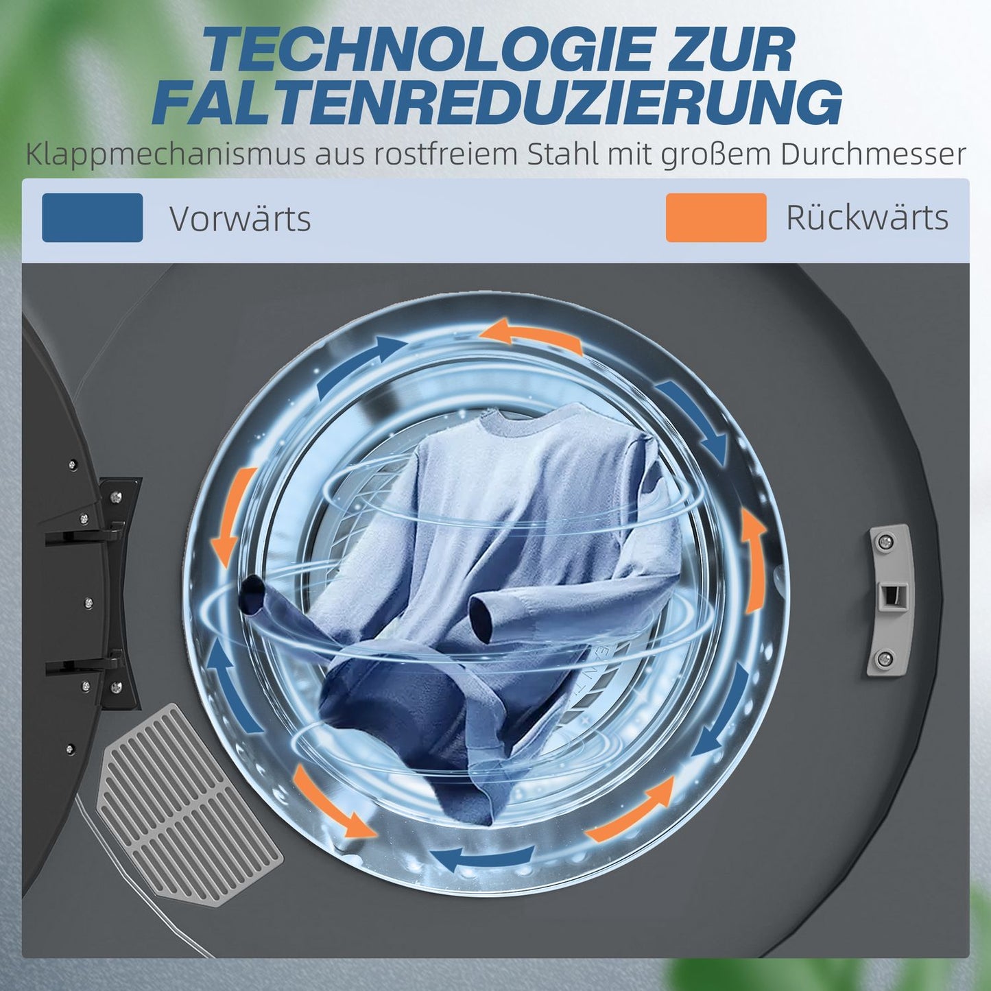 Compact Clothes Dryer, 4kg Capacity, 6 Programs, Touch Control