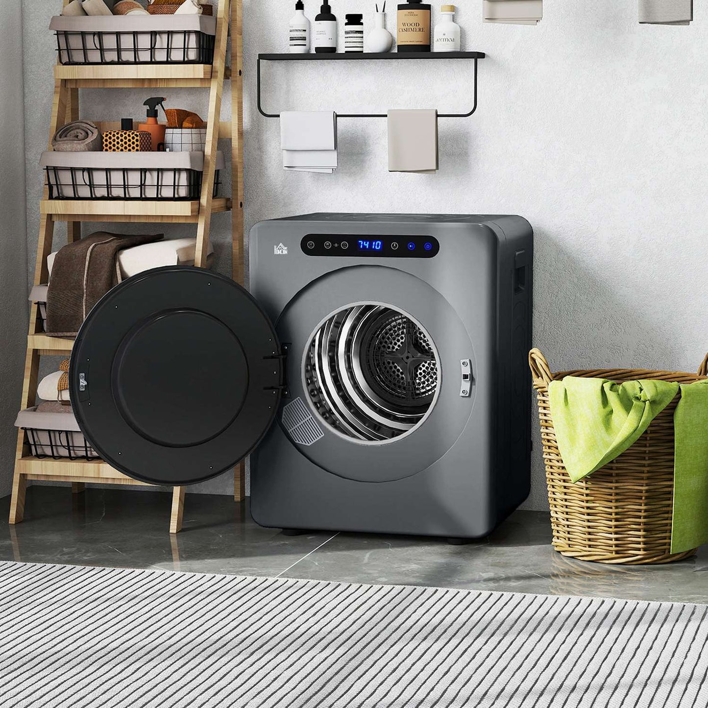 Compact Clothes Dryer, 4kg Capacity, 6 Programs, Touch Control
