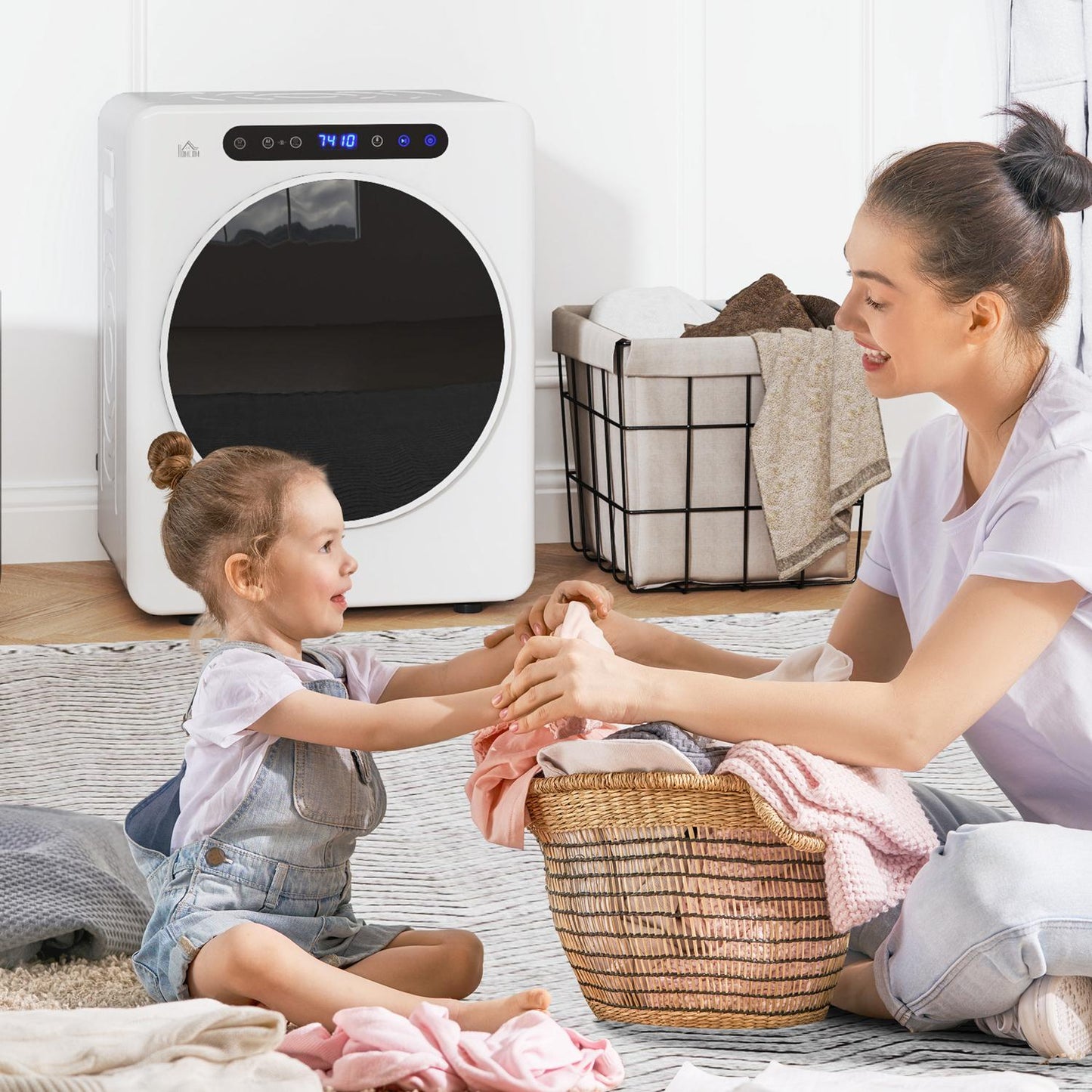 Compact Clothes Dryer, 4 kg Capacity, Touch Control, White