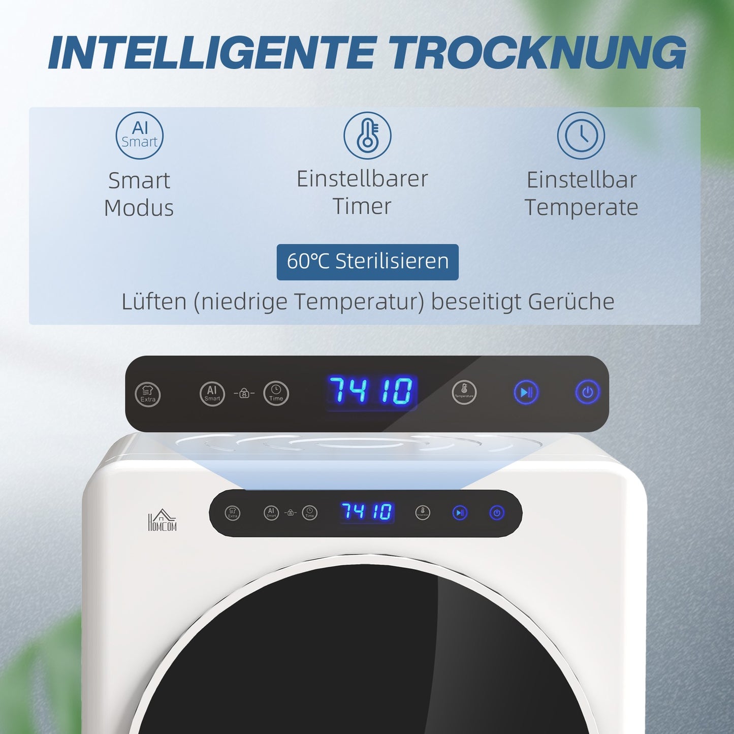 Compact Clothes Dryer, 4 kg Capacity, Touch Control, White